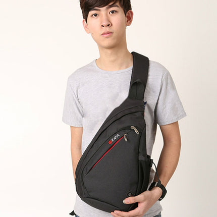 KAKA 99001 Large-capacity Breathable Chest Bag Men Single-shoulder Messenger Bag, Color: Black-garmade.com