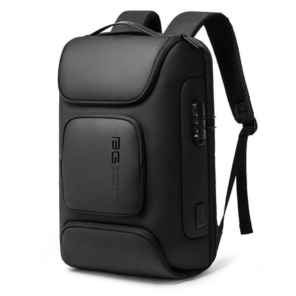 BANGE BG-7216plus Antitheft Waterproof Travel Men Backpack 15.6 Inch Laptop Bag(Black)-garmade.com