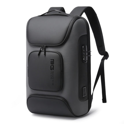 BANGE BG-7216plus Antitheft Waterproof Travel Men Backpack 15.6 Inch Laptop Bag(Grey)-garmade.com