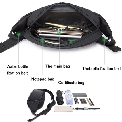 BANGE 7266 Waterproof EVA Hard Shell Crossbody Bag(Black)-garmade.com