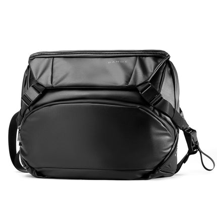BANGE BG-7628 Men Messenger Bag Fashion Large Capacity Single Shoulder Bag Business Commuter Mail Bag(Black)-garmade.com