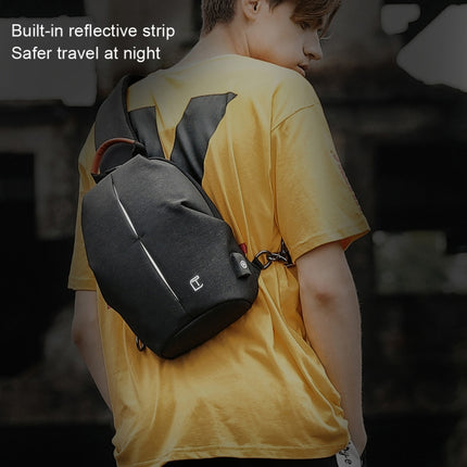 TANGCOOL TC-905 Men Chest Bag Waterproof Messengers Bag Casual USB Shoulder Bag(Blue)-garmade.com