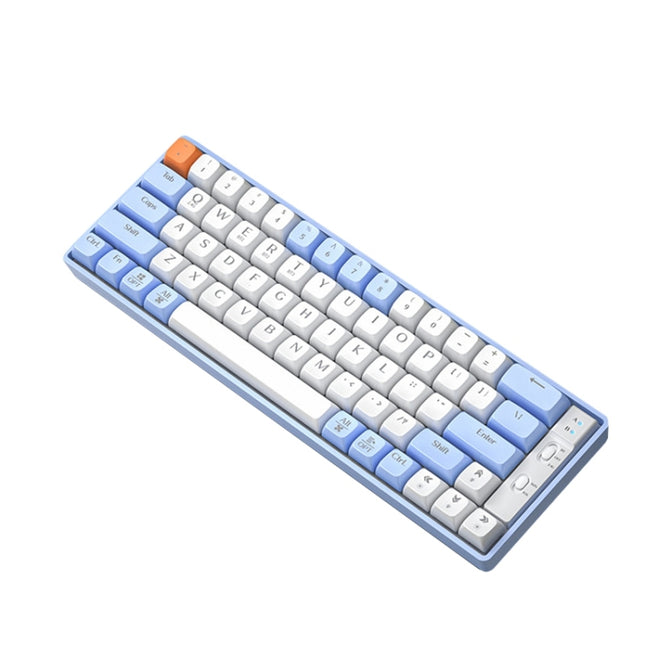 LANGTU GK65 65 Keys Wireless / Bluetooth / Wired Three Model Game Mechanical Keyboard, Cable Length: 1.5m(Sky Blue)-garmade.com