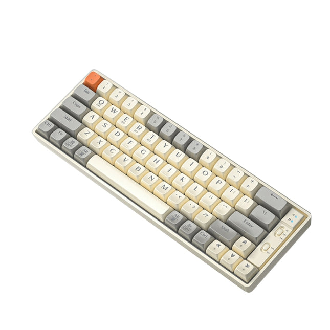 LANGTU GK65 65 Keys Wireless / Bluetooth / Wired Three Model Game Mechanical Keyboard, Cable Length: 1.5m(Milk White)-garmade.com