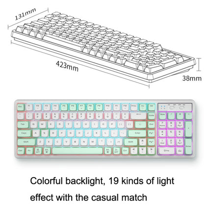 LANGTU GK102 102 Keys Hot Plugs Mechanical Wired Keyboard. Cable Length: 1.63m, Style: Red Shaft (Beige Knight)-garmade.com