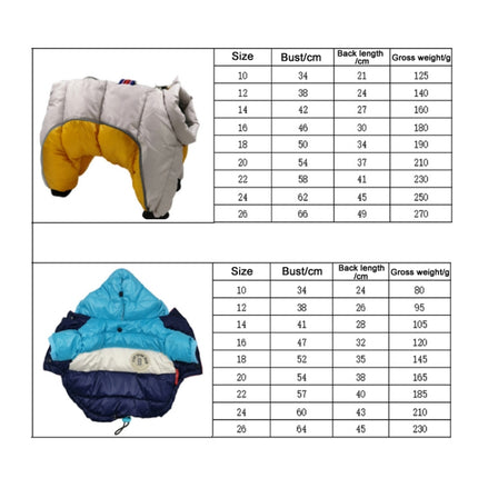 Autumn/Winter Dog Warm Cotton Jacket Pet Clothes, Color: Coffee 2 Legs(12)-garmade.com