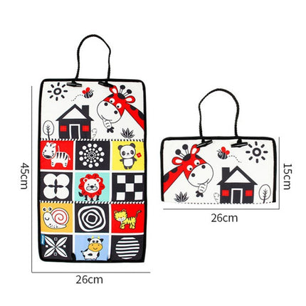 Baby Hanging Toy Foldable Baby Vision Training Pattern Mirror(Black Red)-garmade.com