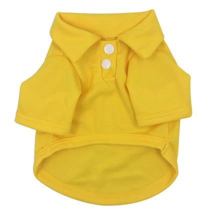 Candy Coloured Dog T-Shirt Short Sleeve Pet Clothing, Size: XS(Yellow)-garmade.com