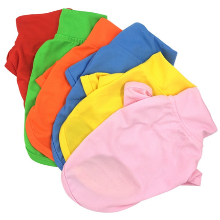Candy Coloured Dog T-Shirt Short Sleeve Pet Clothing, Size: S(Orange)-garmade.com
