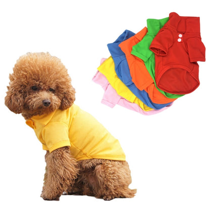 Candy Coloured Dog T-Shirt Short Sleeve Pet Clothing, Size: XL(Orange)-garmade.com