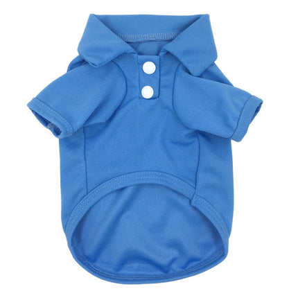 Candy Coloured Dog T-Shirt Short Sleeve Pet Clothing, Size: M(Blue)-garmade.com