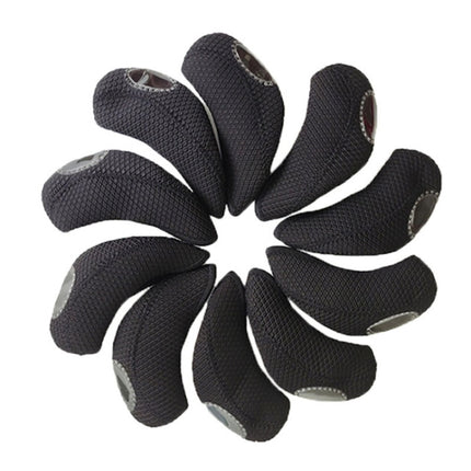 10PCS/Set 15X7 Neoprene Waterproof and Wear-resistant Golf Club Headgear(Black)-garmade.com