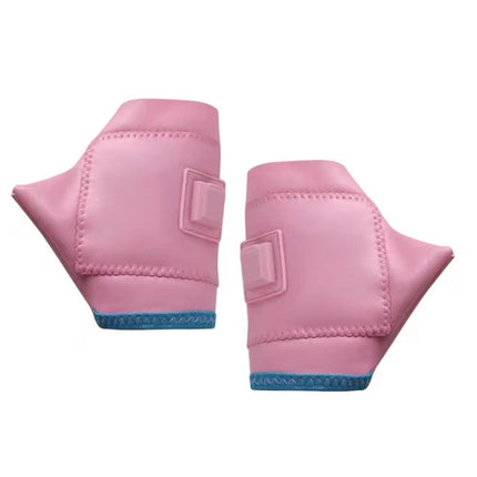 1 Pair Adjustable Temperature Rechargeable Intelligent Electric Heating Gloves Half Finger Gloves, Size: M(Pink)-garmade.com