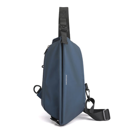 HAOSHUAI 1100-25 Men Chest Bag Casual Shoulder Bag(Dark Blue)-garmade.com