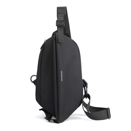 HAOSHUAI 1100-25 Men Chest Bag Casual Shoulder Bag(Black)-garmade.com