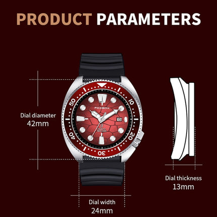 FOXBOX FB0025 Alloy Calendar Watch Luminous Waterproof Rotatable Quartz Watch(Brown)-garmade.com