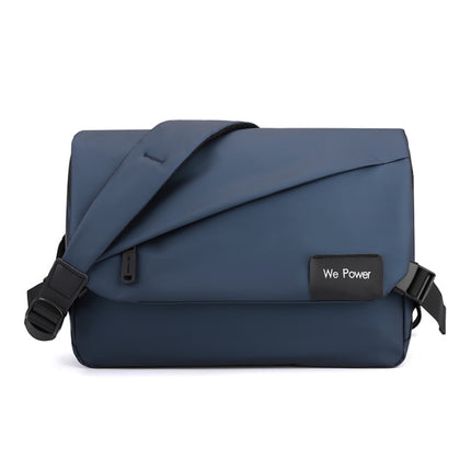 HAOSHUAI 1100-31 Men Simp Large Capacity Waterproof Messenger Bag(Dark Blue)-garmade.com