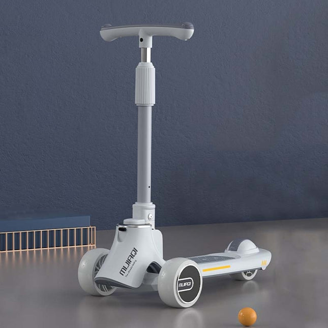 MIJIAQI 01 3 In 1 Multifunctional Foldable Children Scooter with Music and Lights, Spec: White-garmade.com