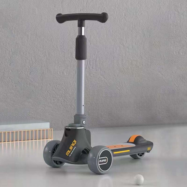 MIJIAQI 01 3 In 1 Multifunctional Foldable Children Scooter with Music and Lights, Spec: Gray-garmade.com
