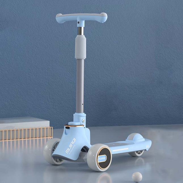 MIJIAQI 01 3 In 1 Multifunctional Foldable Children Scooter with Music and Lights, Spec: Blue-garmade.com