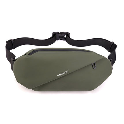 HAOSHUAI 1100-20 Men Waist Bag Outdoor Running Mobile Phone Bag(Army Green)-garmade.com