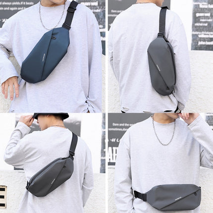 HAOSHUAI 1100-20 Men Waist Bag Outdoor Running Mobile Phone Bag(Dark Blue)-garmade.com
