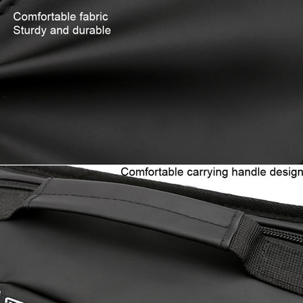 HAOSHUAI Outdoor Running Waist Bag With Reflecting Strip Chest Bag(1100-6 Black)-garmade.com