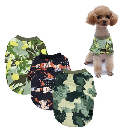 Dog Clothes Camouflage Series Fleece Sweater Small Pet Clothing, Size: S(Camouflage Green)-garmade.com