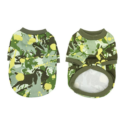 Dog Clothes Camouflage Series Fleece Sweater Small Pet Clothing, Size: M(Camouflage Yellow)-garmade.com