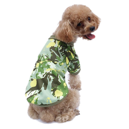 Dog Clothes Camouflage Series Fleece Sweater Small Pet Clothing, Size: XL(Camouflage Yellow)-garmade.com