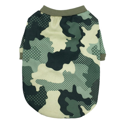 Dog Clothes Camouflage Series Fleece Sweater Small Pet Clothing, Size: L(Camouflage Green)-garmade.com