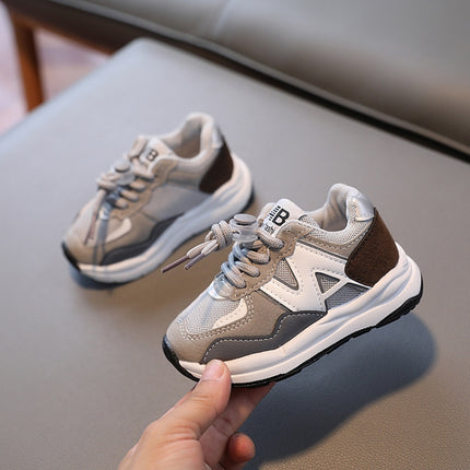 628 Children Sports Mesh Shoes Baby Soft Sole Running Shoes, Size: 34(Gray)-garmade.com