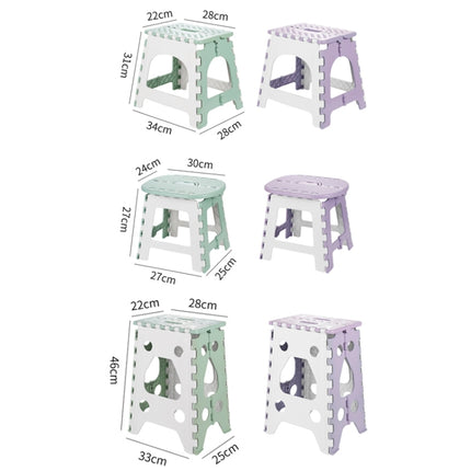 Convenient Folding Home Outdoor Thickened Portable Stool, Color: Green Large-garmade.com
