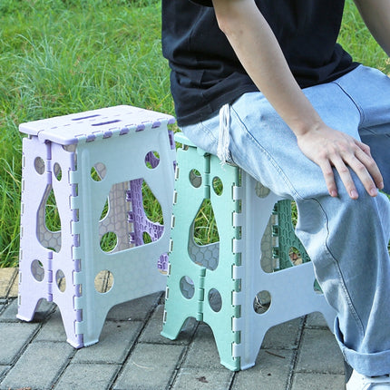 Convenient Folding Home Outdoor Thickened Portable Stool, Color: Green Large-garmade.com
