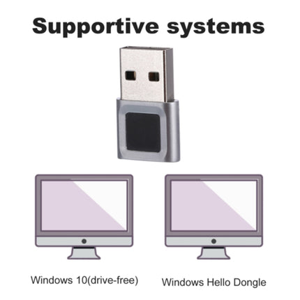 TRU8 Mini USB Fingerprint Reader Module for Windows 11 / 10 Hello Dongle-garmade.com