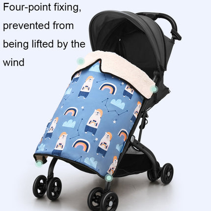 BB1021 Stroller Padded Thickened Windproof Blanket Waterproof Portable Warm Baby Blanket(Panda)-garmade.com