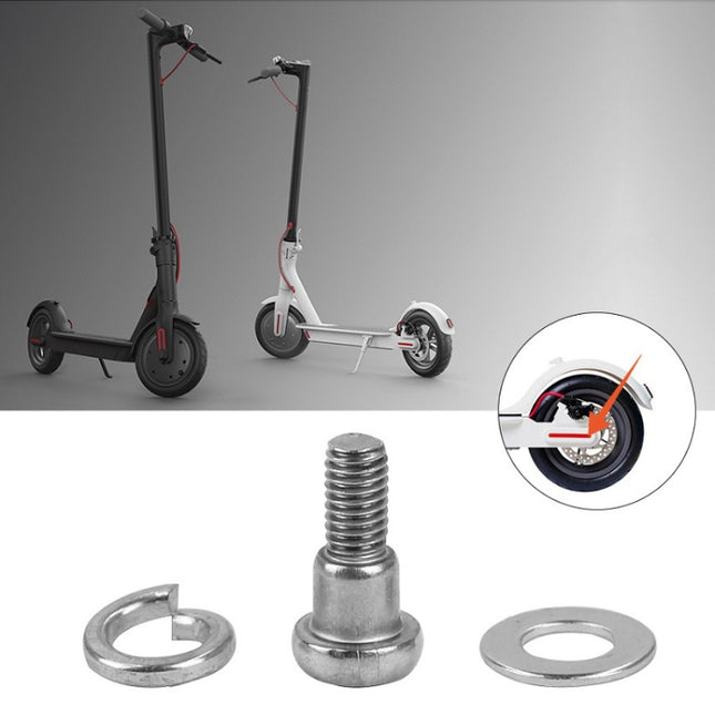 For Xiaomi Mijia M365/PRO 5pcs Scooter Rear Wheel Fixing Screws(White)-garmade.com