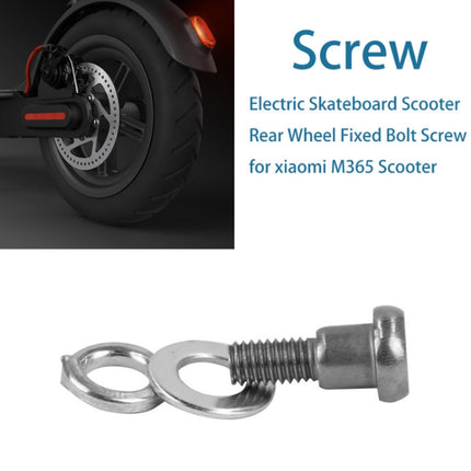 For Xiaomi Mijia M365/PRO 5pcs Scooter Rear Wheel Fixing Screws(White)-garmade.com