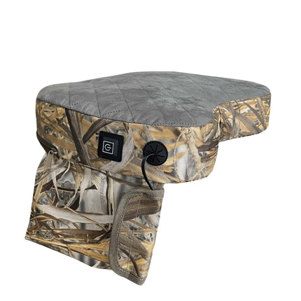 Outdoor Portable Camouflage 3 Gear Adjustable Heated Cushion 40x27x7cm(Reed)-garmade.com