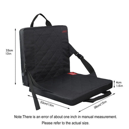 Outdoor Portable Camping Heated Foldable Cushion, Size: 33x38x4cm(Black)-garmade.com