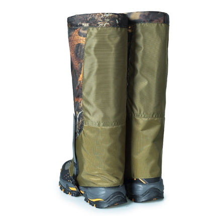 LUCKSTONE Unisex Waterproof Gaiters Cycling Legwarmers Leg Cover Camping Hiking Ski Boot(Camouflage+Army Green)-garmade.com