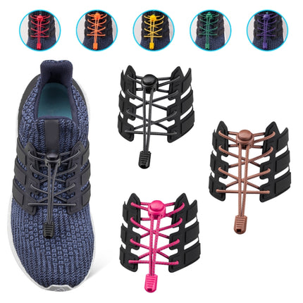 1pairs Spring Buckle Lazy Elastic Shoelaces For Adults And Children 110cm(NO.171 Gray)-garmade.com