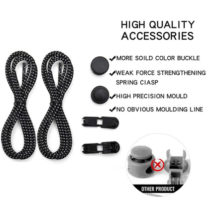 1pairs Spring Buckle Lazy Elastic Shoelaces For Adults And Children 110cm(NO.171 Gray)-garmade.com