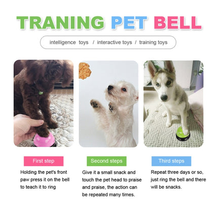 Pet Toy Training Called Dinner Small Bell Footprint Ring Dog Toys(White)-garmade.com