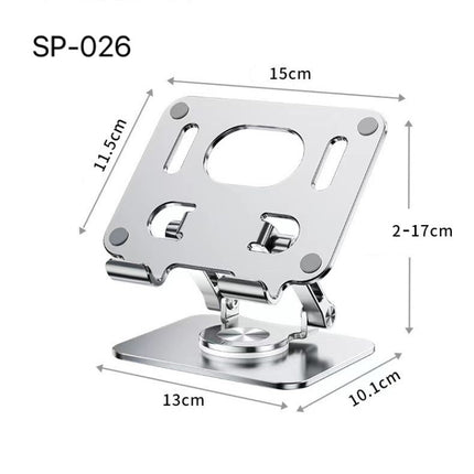 SP-026 360-degree Rotating Universal Desktop Tablet Folding Bracket(Silver)-garmade.com