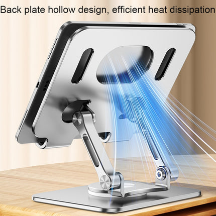 SP-026 360-degree Rotating Universal Desktop Tablet Folding Bracket(Silver)-garmade.com