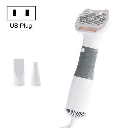 3 in 1 600W Pet Electric High Wind Hair Removal Blowing Combs, Specification: US Plug 110V(Gray)-garmade.com