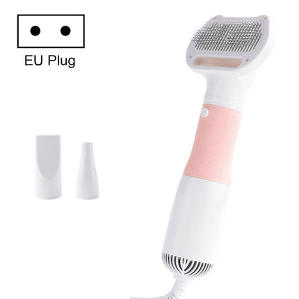 3 in 1 600W Pet Electric High Wind Hair Removal Blowing Combs, Specification: EU Plug 220V(Pink)-garmade.com