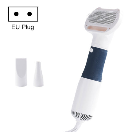 3 in 1 600W Pet Electric High Wind Hair Removal Blowing Combs, Specification: EU Plug 220V(Navy)-garmade.com