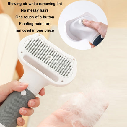 3 in 1 600W Pet Electric High Wind Hair Removal Blowing Combs, Specification: EU Plug 220V(Navy)-garmade.com